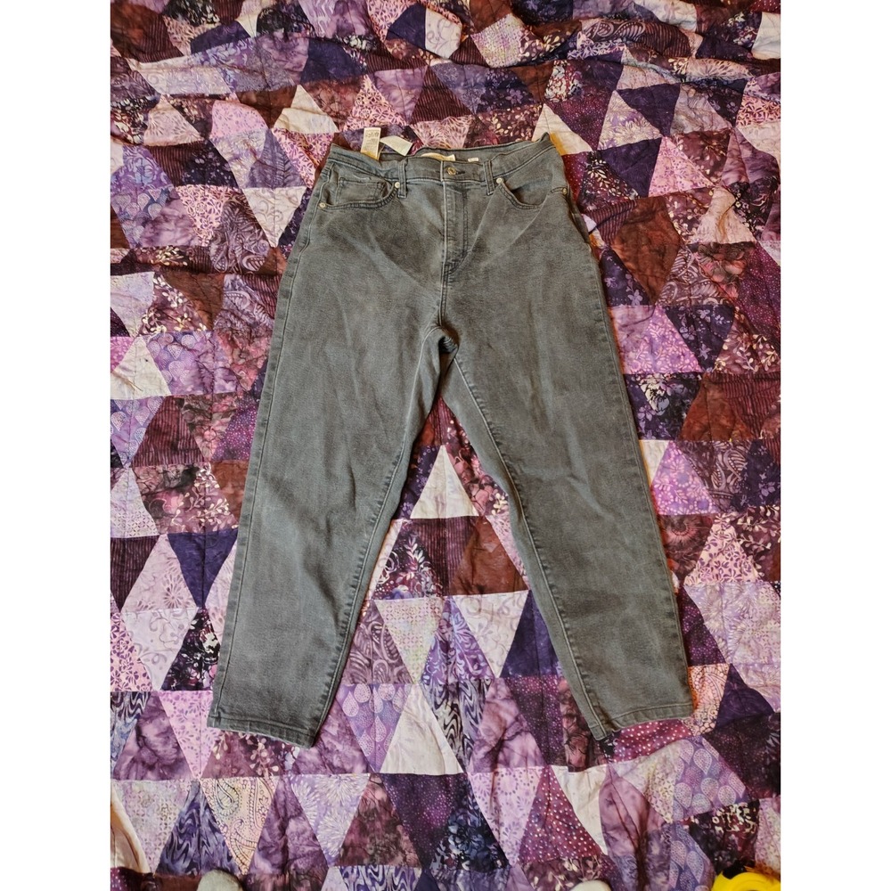 Levi's High-Waisted Mom Jeans‎ Womens 31x25 Black Tapered 90s Style Denim